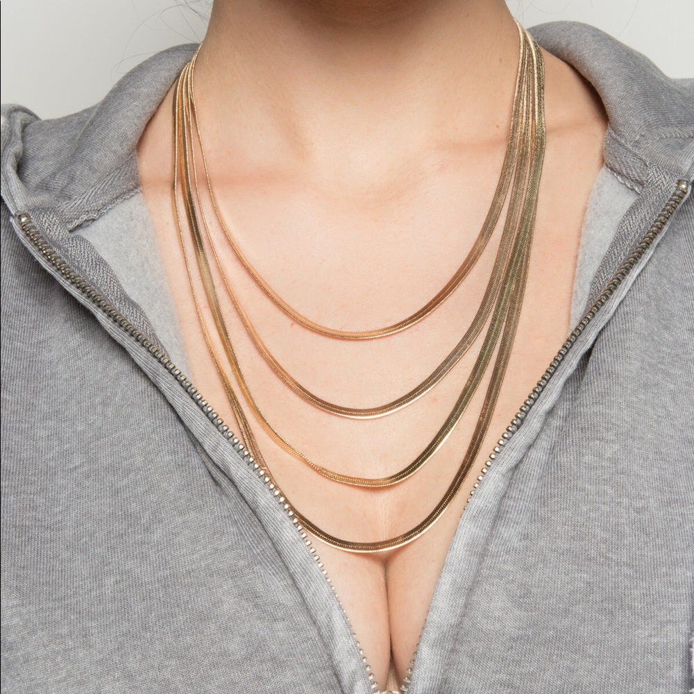 🆕 Layered Herringbone Chain